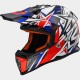 CASCO CROSS BAMBINO LS2 MX437J FAST MINI STRONG BIANCO ROSSO BLU - WHITE RED BLUE