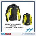 GIACCA IXON SUMMIT 2 NERO - GIALLO VIVO FLUO IMPERMEABILE MOTO ADVENTURE TESSUTO