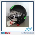 CASCO MOMO NEW FIGHTER FLUO NERO OPACO FROST / VERDE FLUO