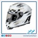 CASCO INTEGRALE AIROH GP 500 CHECK WHITE - BIANCO 