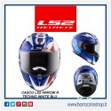 CASCO INTEGRALE MOTO IN FIBRA COMPOSITA LS2 FF323 ARROW R TECHNO WHITE BLUE CON PINLOCK INCLUSO