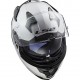 CASCO FIBRA HPFC LS2 FF327 CHALLENGER Solid BIANCO LUCIDO con visierino interno parasole