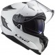 CASCO FIBRA HPFC LS2 FF327 CHALLENGER Solid BIANCO LUCIDO con visierino interno parasole