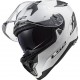 CASCO FIBRA HPFC LS2 FF327 CHALLENGER Solid BIANCO LUCIDO con visierino interno parasole