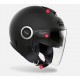 CASCO AIROH URBAN JET HELIOS NERO OPACO DOPPIA VISIERA TRASPARENTE ED ANTISOLE