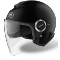 CASCO AIROH URBAN JET HELIOS NERO OPACO DOPPIA VISIERA TRASPARENTE ED ANTISOLE