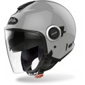 CASCO AIROH URBAN JET HELIOS CONCRETE GRIGIO LUCIDO DOPPIA VISIERA TRASPARENTE ED ANTISOLE