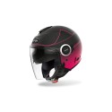 CASCO AIROH URBAN JET HELIOS ROSA MAP PINK MATT DOPPIA VISIERA TRASPARENTE ED ANTISOLE